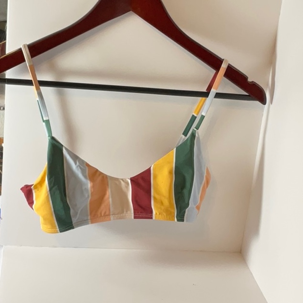 Striped swimsuit top